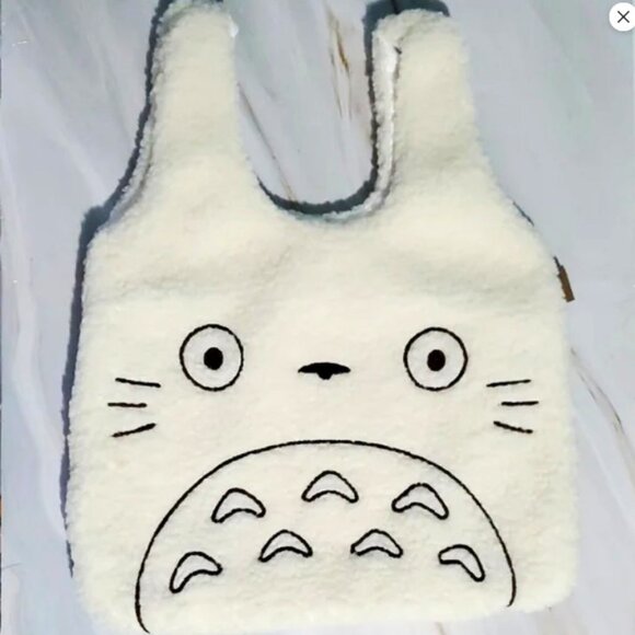 ✨2/$25 - Studio Ghibli Fuzzy Totoro Mini Tote - Picture 1 of 2